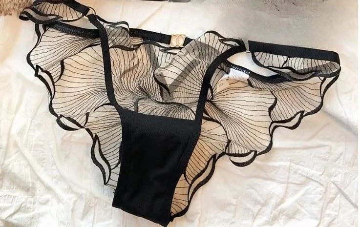 French Embroidery Lace Bra Set For Women Ultra Thin Sheer Minimizer Bra Hollow Out Lingerie Brassiere 32-38AB Elegant Daily Wear — image 10