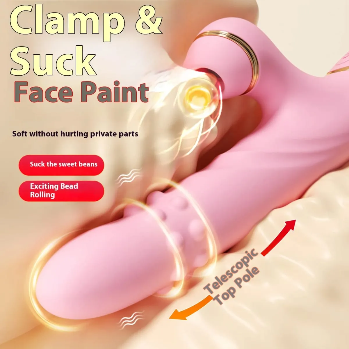 vibrator for women bead telescopic thrust gun clitoral sucking vibrator usb charging adult sex toy dildo g-spot stimulator vibra — image 2
