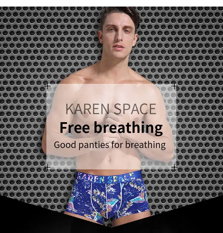 Atmungsaktive Herren-Boxershorts mit Eisseide-Aufdruck, modische Herrenhöschen, bequem, Calzoncillo Hombre — image 15