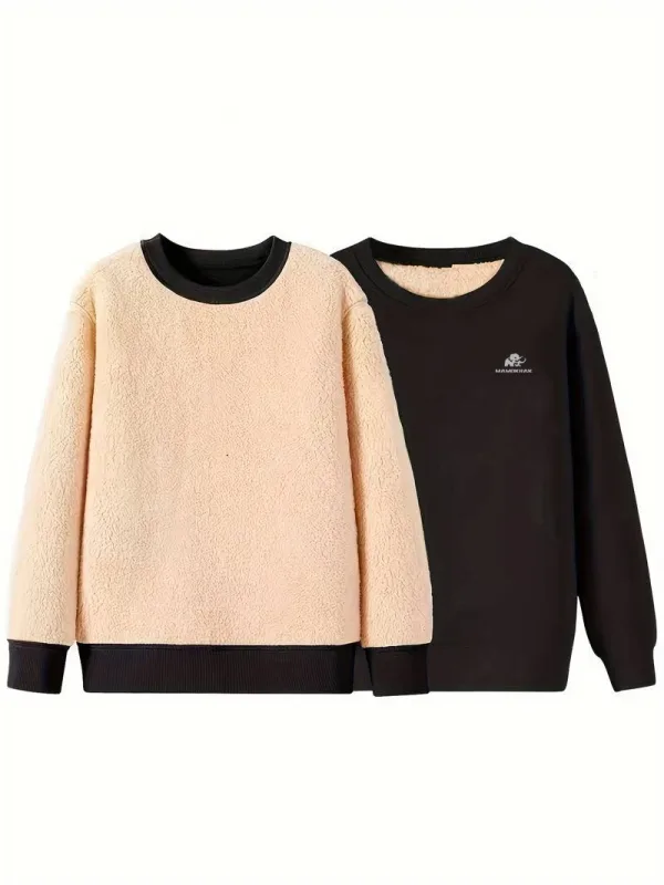 Mamokrak Herr Ny Fleece Hoody Casual Hemma Social Varm Lös Stor Storlek Trend Enfärgad Sport Bekväm topp