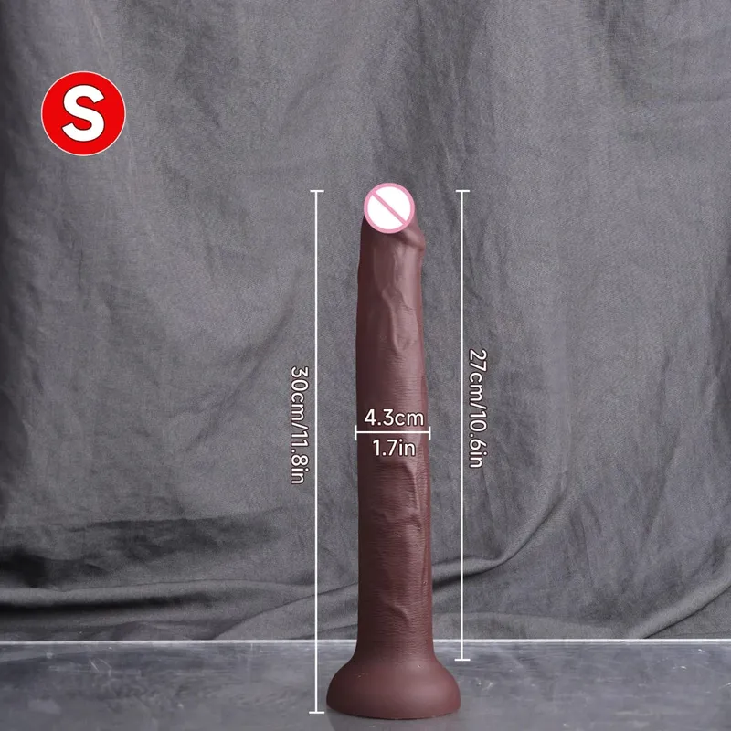 Mahabang Dildo Makatotohanang Hugis ng Ahas Single Layer Silicone Big Penis Soft Anal Sex Toys Suction Cup Dick para sa Babae G-spot Orgasm 18+ — image 8