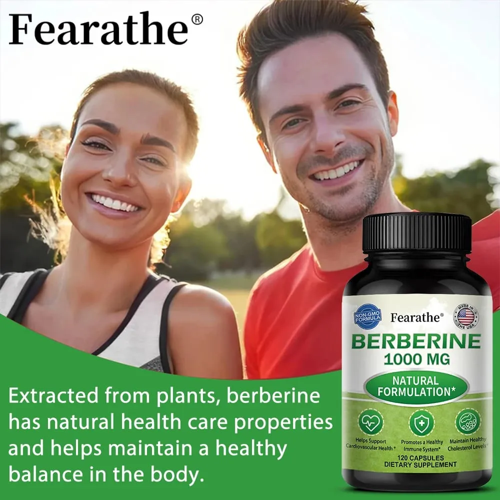 Berberine 1000 Mg Supplement Highly Absorbed Supports Cardiovascular Health Regulates Gut Flora Balance Improves Digestion — image 3
