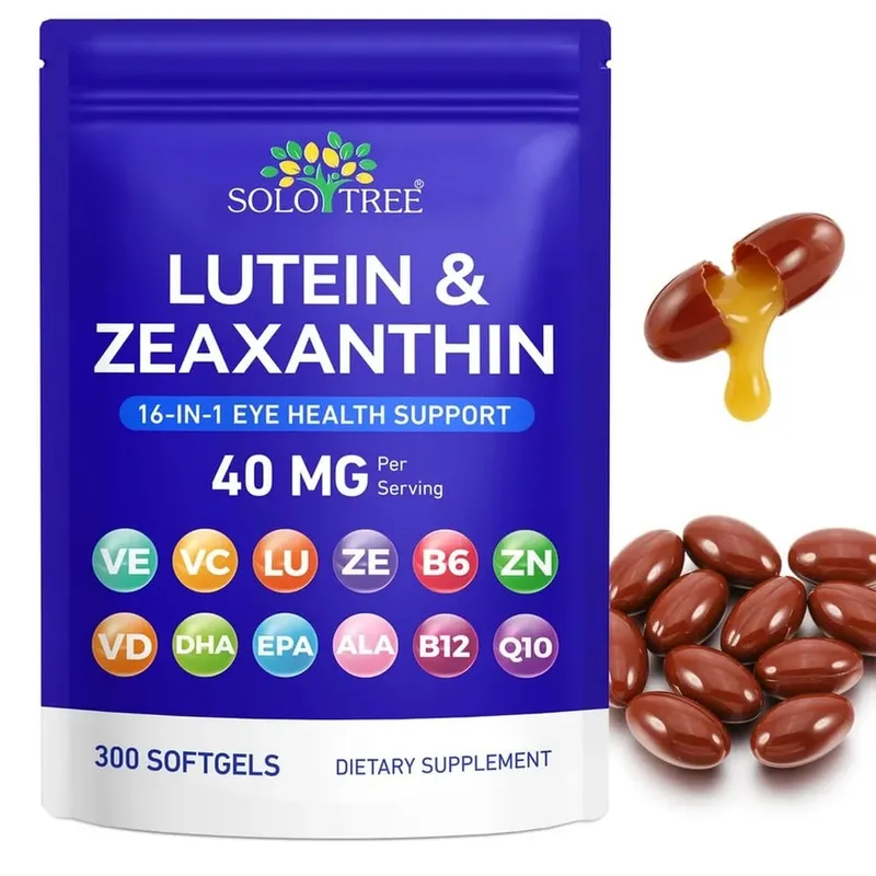 Lutein Zeaxanthin Softgels 40mg Omega-3 EPA DHA Vitamins For Eye Health & Blue Light Support Formula Adult 300 Count