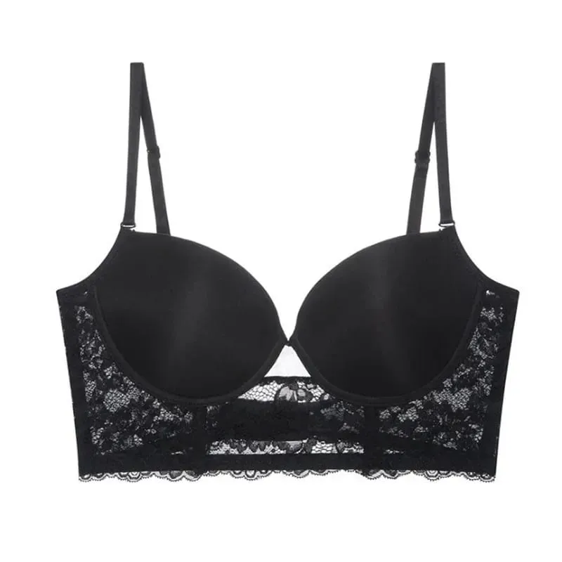 Women Sexy Lace Bra Set Elegant Thin Padded Push Up Lingerie Ladies Underwear Daily Casual Bra and Panty Set