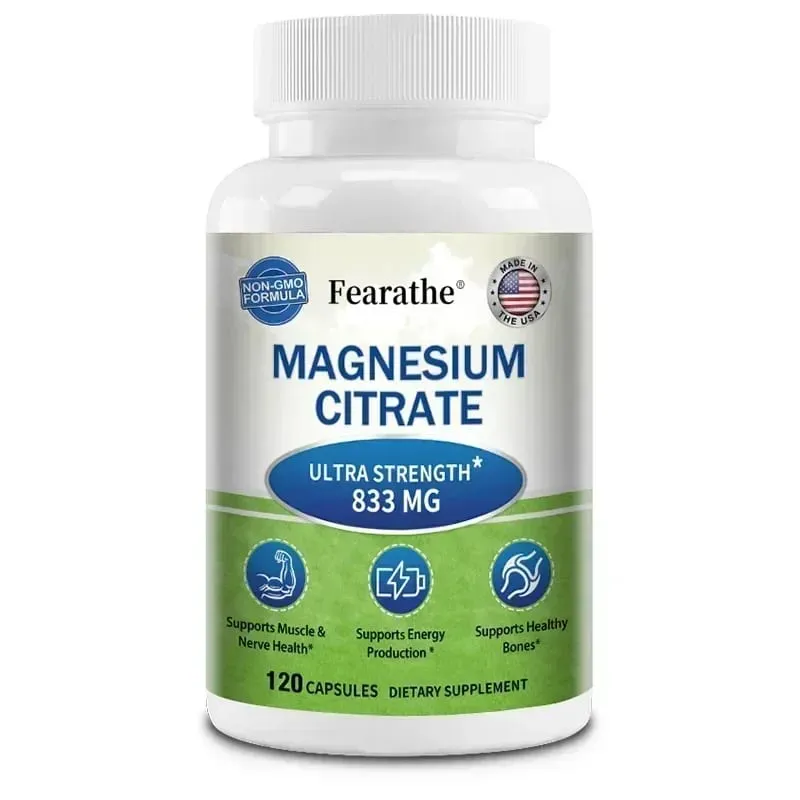 Magnesium Citrate Capsules Highly Absorbable Nutritional Supports Relaxation Sleep Bone Heart Nerve Muscle & Metabolism — image 9