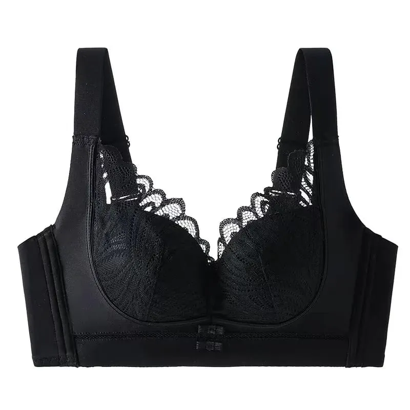 Sexy Lace Push-Up Lingerie Bra for Small Breasts Anti-Sagging Adjustable Beauty Back Non-Underwire Gathering Bra — image 8