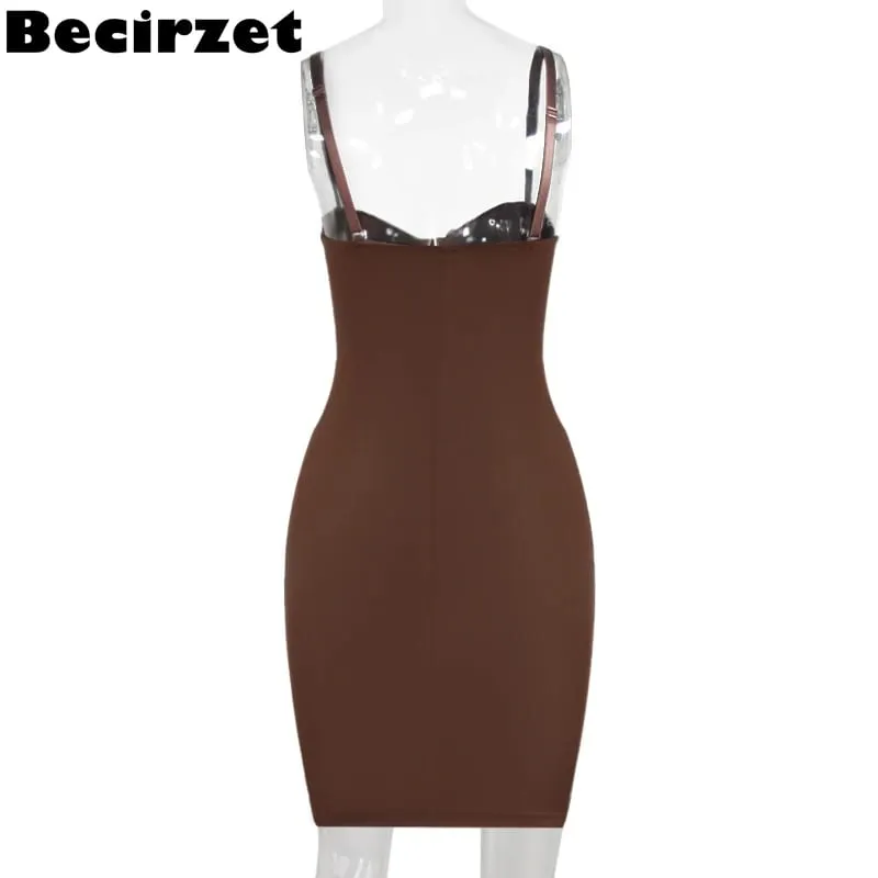 Becirzet Klänningar För Kvinna Bantning Slips Mini Rak Tube Klänning Body Shaper Kroppsunderkläder Fest Sexiga Kvinnliga Kläder — image 4