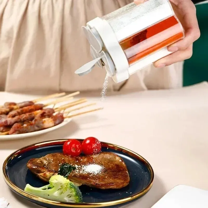 1 pçs tempero jar recipiente de plástico garrafa tempero organizador tempero acampamento ao ar livre seasonins recipientes cozinha gadget conjuntos — image 2