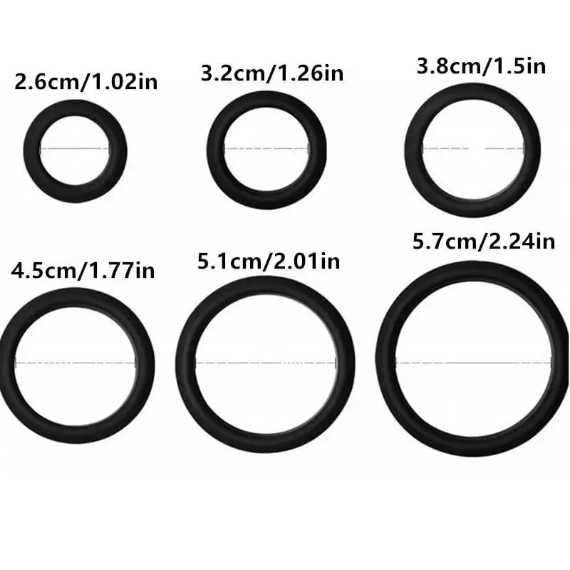 6 Sizes Silicone Penis Ring Scrotum Lock Cockring Erection Extender Cock Ring Ejaculation Delay Adult Products Sex Toys For Men — image 6