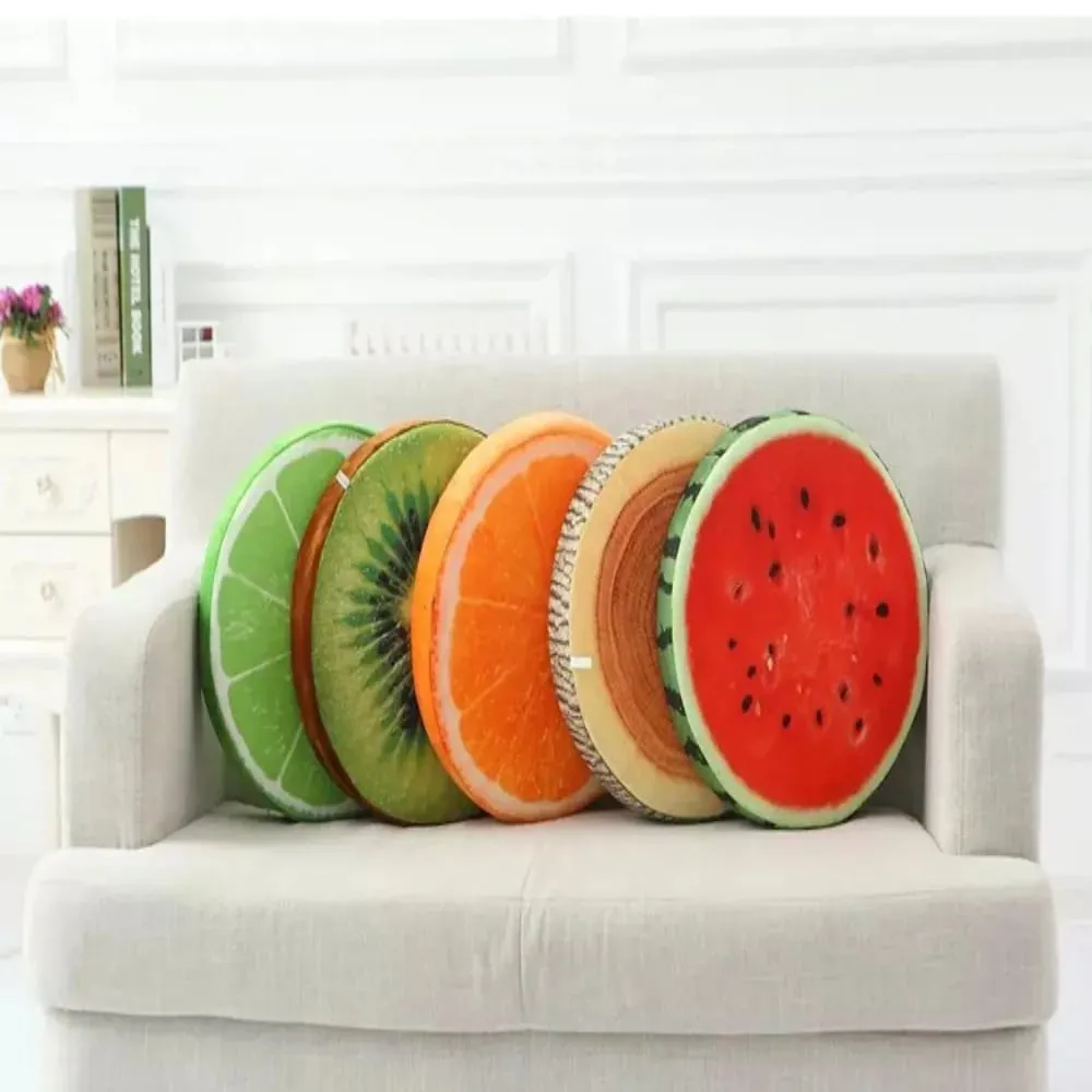 Kindergarten Office Sofa Pillow Funny Round Pillow Seat Pads Fruit Seat Pads Chair Cushions — image 3
