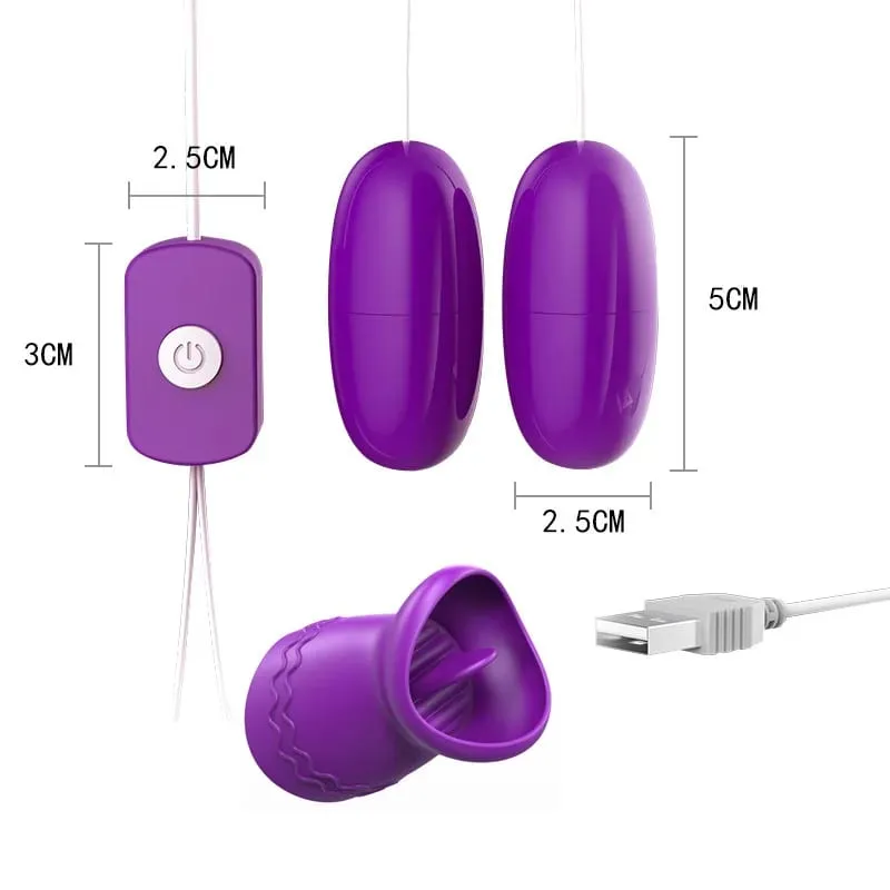Duas bolas vibrador língua lambendo vibratório saltar ovos clitóris estimulador adulto produto brinquedos sexuais para mulheres masturbação feminina