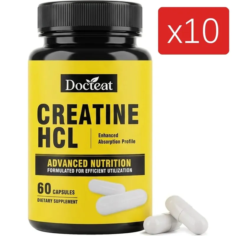Docteat Creatine HCL Capsules with Vitamin B6 B12 & Cinnamon for Muscle Energy & Performance Support Adults 60 Capsules — image 13