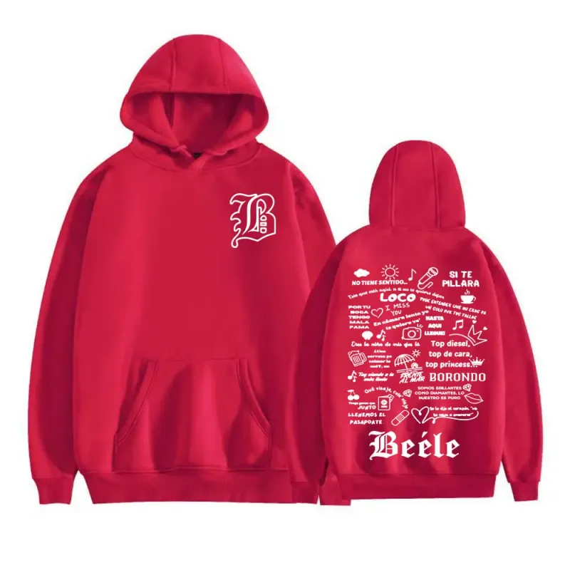 Rapper Beele Borondo Tour 2025 Print Hoodies Men Women Comfort Fleece Long Sleeve Pullovers Harajuku Hip Hop Fashion Sweatshirts — image 11