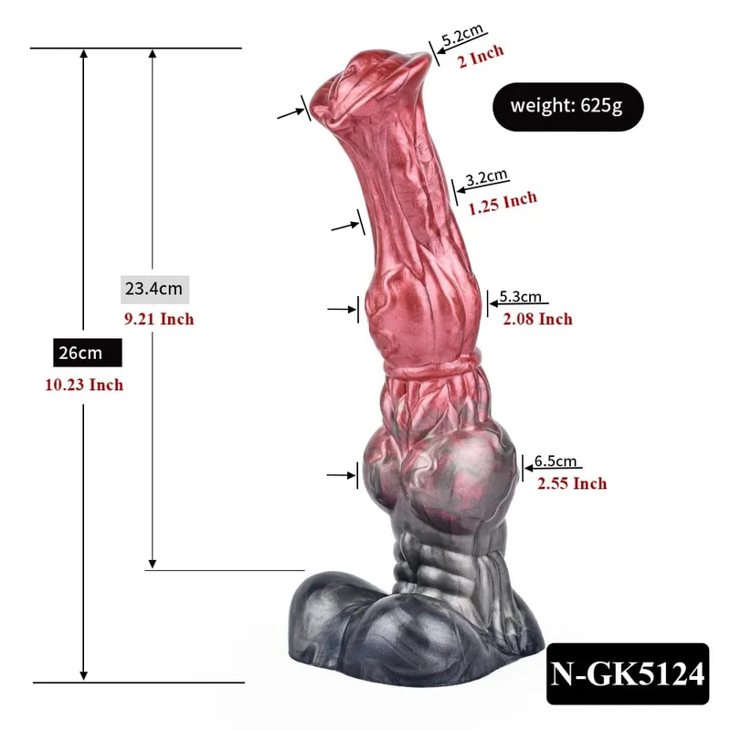 Silicone Horse Dildo Long Penis Anal Plug Napakalaking Knot G-spot Vaginal Stimulator na may Suction Cup Adult Sex Toy para sa Babae Mga Lalaki