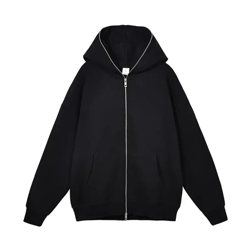 Huvjackor med dragkedja för män och damer med dragkedja huvtröjor fritidskoftor streetwear hip-hop PVDY2K kläder vårmode