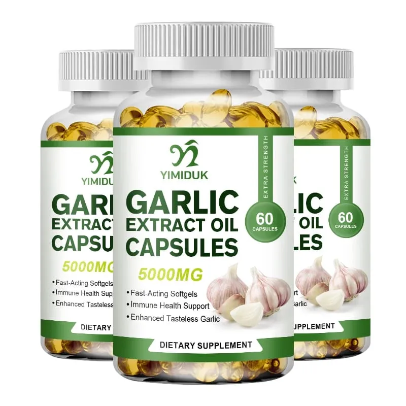 Organic Garlic Oil Extract Capsules Immunity Improves Cardiovascular Function Support Increase Glutathione Level Cellular Detox — image 9