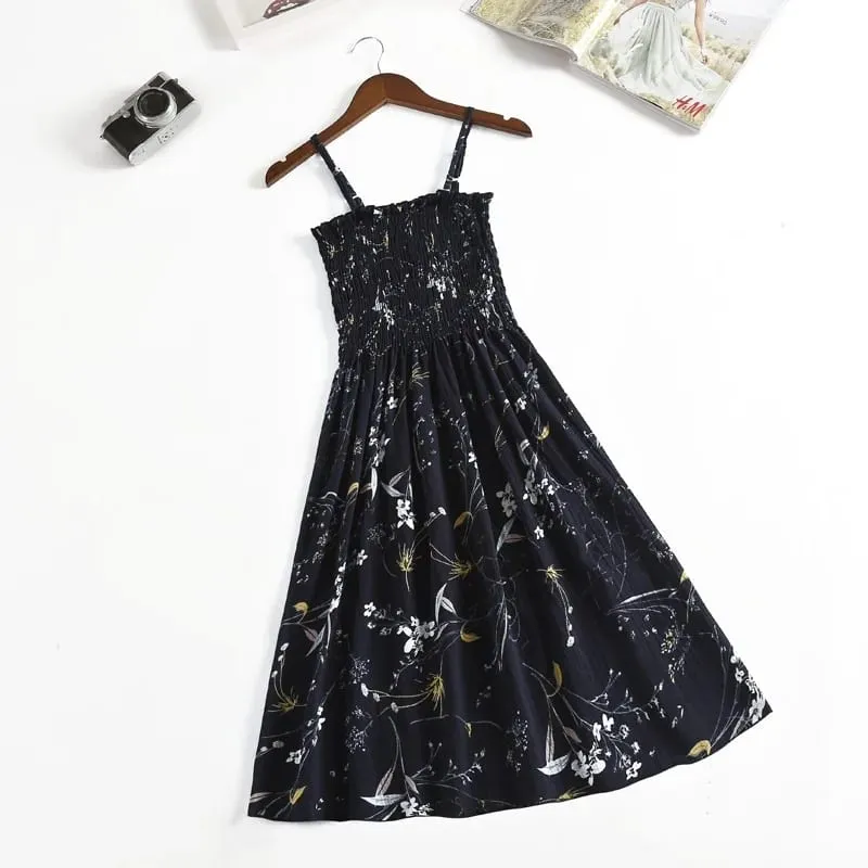 Mga Mini na Dress sa Tag-init Fashion Pambabae Elastic High Waist Casual Spaghetti Strap Sleeveless Dress Women Chiffon Dresses Vestidos — image 9