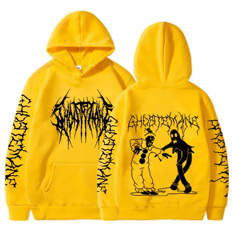 Ghostemane Double Sided Print Hoodie Men's Fashion Hip Hop Metal Rock Hoodies Gothic Oversized Sweatshirt Tracksuit Streetwear — image 7