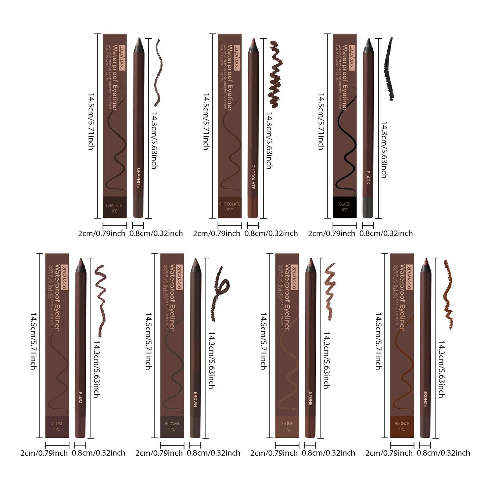 Smooth Creamy Gel Eyeliner Pencil Collection - Waterproof Long-Lasting No Smudging Professional Eye Makeup — image 7