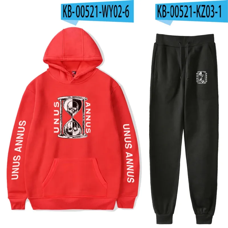 Popular Comfortable Unus Annus Print Sweatshirt Sweatpants Suit Hoodies+ Trousers Suit Boys/Girls 2 Piece Set Clothes — image 15