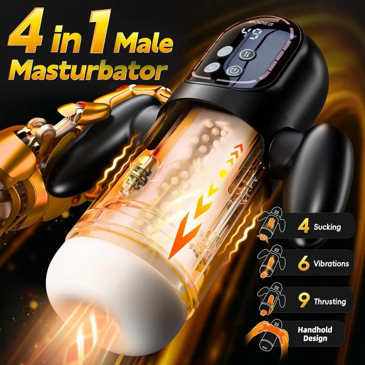 Vibrating Male Porn Dick Masturbator Sex Toys for Men Hands-Free Blowjob Machine Masturbators for Penis Training & Men Pleasure — image 2