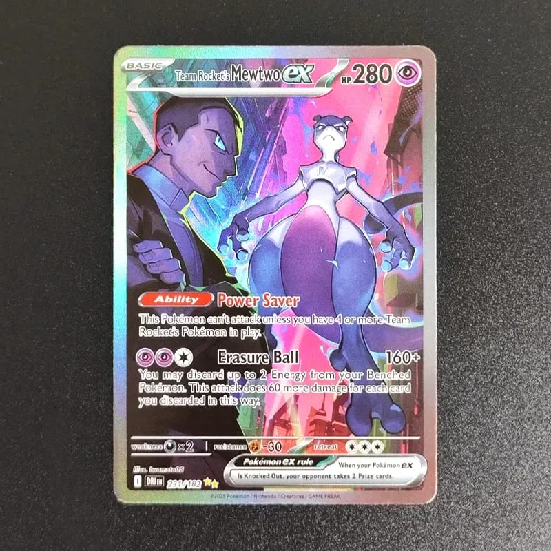 Proxy PKM Card English Rocket Mewtwo MEW GX EX Vmax TCG Collection Trading Card Game — image 9