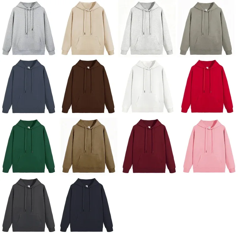 High Quality Custom Hoodie Cotton Sweatshirt Print Embroidery Brand Logo Text Photo Design Men Women Famliy Team Clothing 300g — image 35