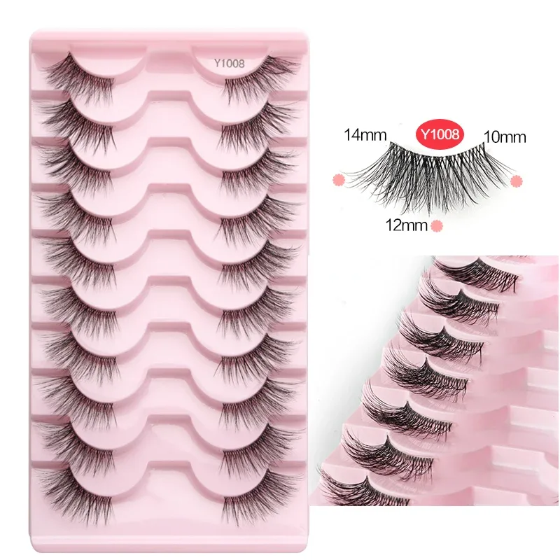 Half Lashes Cat Eye Lashes 3D Natural Winged End Eye Elongated Lashes Fox Eye Lashes Faux Mink Lashes Makeup