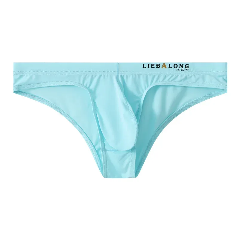 Cuecas masculinas biquíni sexy roupa interior masculina de seda gelo pênis bolsa cuecas calzoncillos hombre deslizamento gay lingerie sólida — image 25