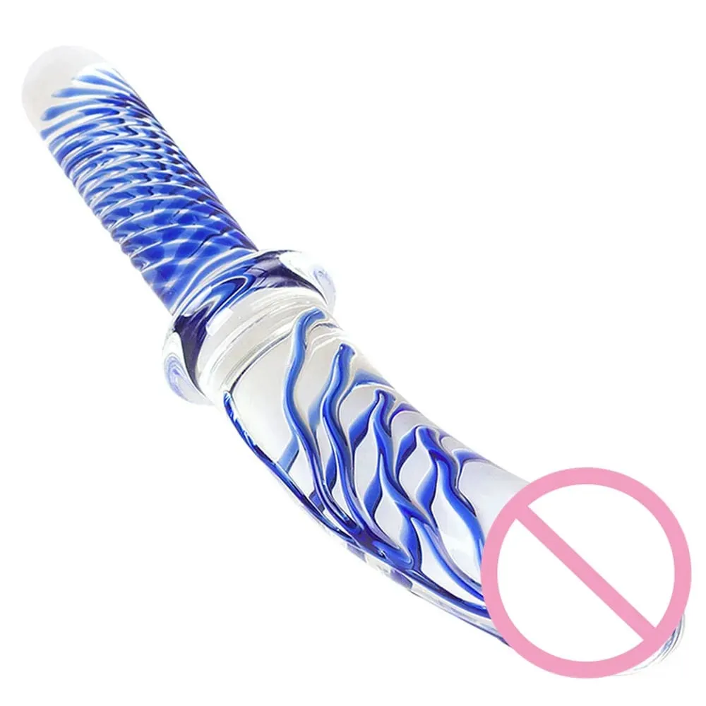 Malaking Crystal Glass Dildo Big Anal Plug Sex Toy Para sa mga Babae Vagina Massage Para sa Famale Masturbation Penis G-spot Clitoris Lalaki Pang-adulto — image 1
