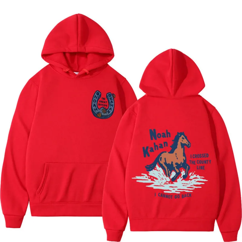 Noah Kahan The Great Divide Tour 2026 Moletons gráficos masculinos e femininos roupas da moda pulôver casual moletom de inverno de grandes dimensões — image 2