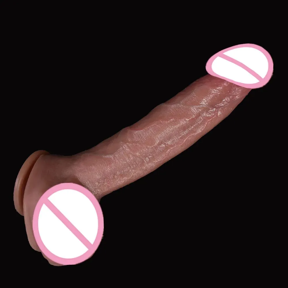 Ruddy Glans Dik Yapay Penis Yumuşak Cilt Büyük Penis Ucuz Kadın Masturbator Yetişkin Strapon Vantuz Anal Seks Oyuncakları Kadınlar için Masaj — image 4