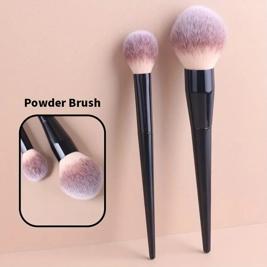 2Pcs Professional Makeup Brush Set Soft Nylon Bristles Face Brushes for Foundation Blush Powder Contour Highlighter & Eyesh — image 1
