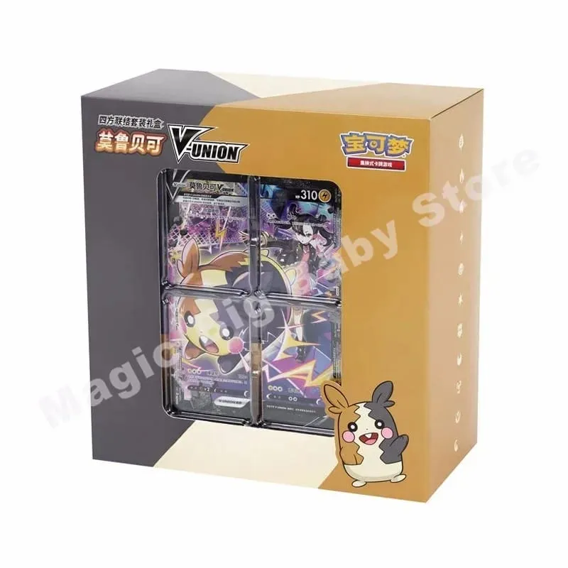 Pokemon Cards Original Trading PTCG Cartoon Quartet Coupling V-UNION Gaveæske Pikachu Big Gather Moru Baker Mew-two PTCG — image 3