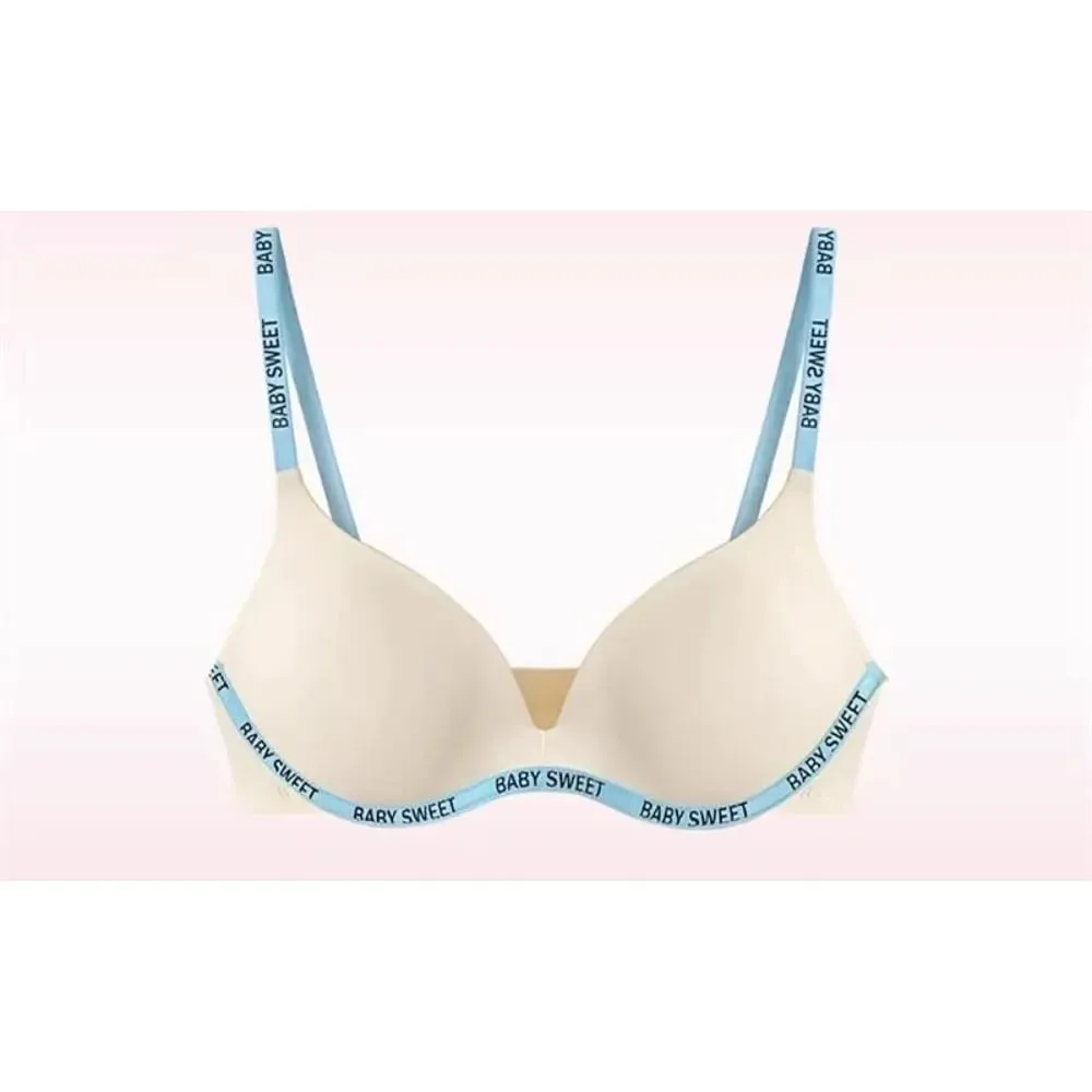 New Dopamine Color Seamless Wireless Bra Set Push Up Gather Sexy Lingerie Panties Underwear For Women 32‑38AB bra set — image 5