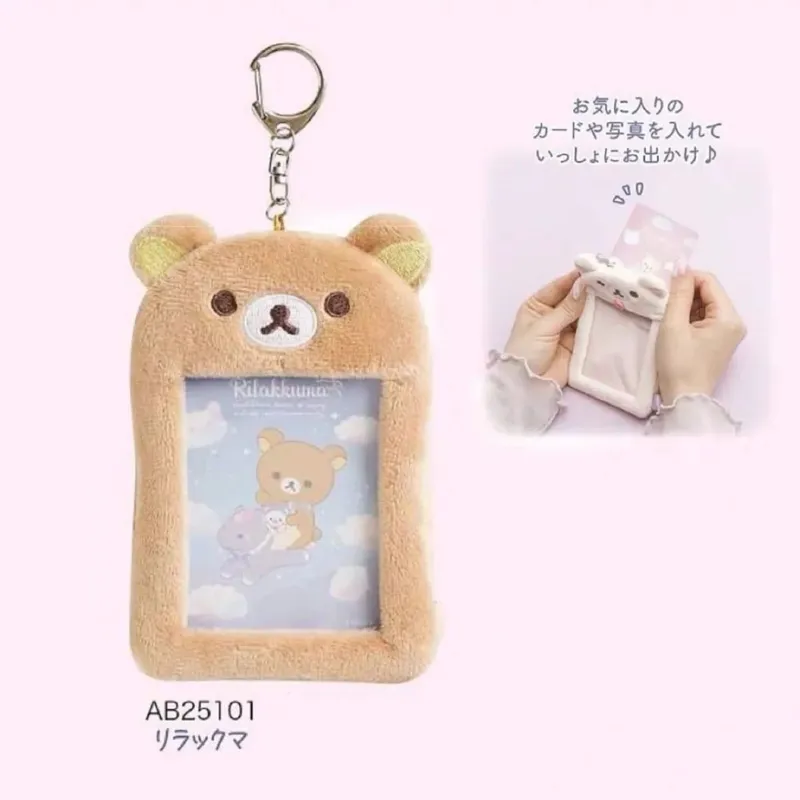 Rilakkuma-Plüschtiere, Ausweishalter, Schlüsselanhänger, neuer Anime-Relax-Bär, Passhülle, Schlüsselanhänger, Schulbus, Bankkarten, Taschen, Anhänger, Geschenk