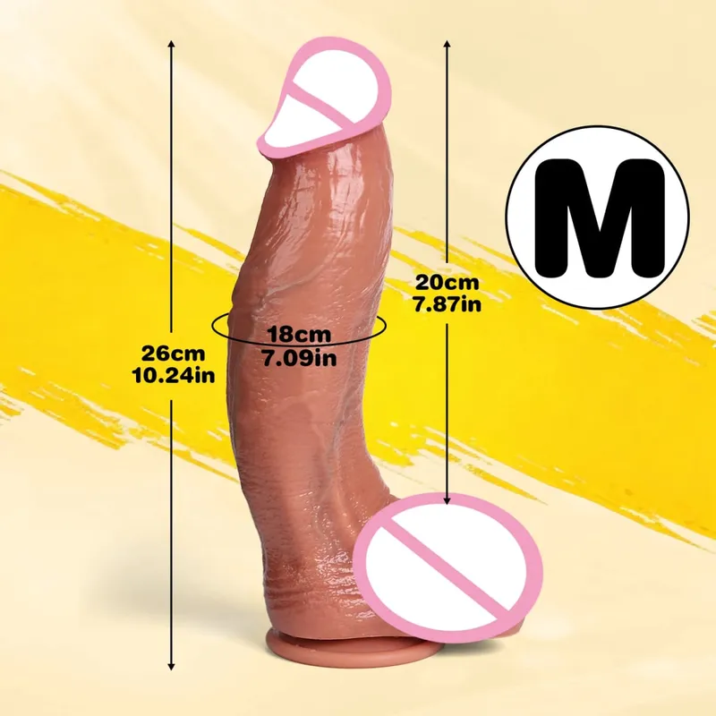 Bend Dildo Realistic סיליקון עבה פין עבה צעצועי מין למבוגרים לנשים אנאלי נרתיק אוננות דילדו עם כוס יניקה דיק לעיסוי