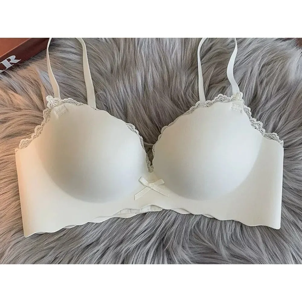 セクシーWomen Wireless Seamless Bra Set One‑Piece Push‑Up Brassiere Small Bust Side Support Anti‑Sag Soft Ladies Intimates Lingerie — image 1