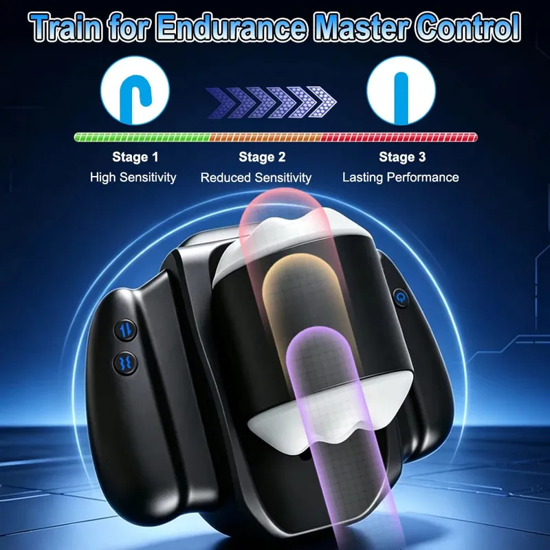 Automatic Telescopic Male Masturbation Cup With Holder Penile Stimulator Vaginal Pocket Pussy Adult Sex Machine for Men — image 4