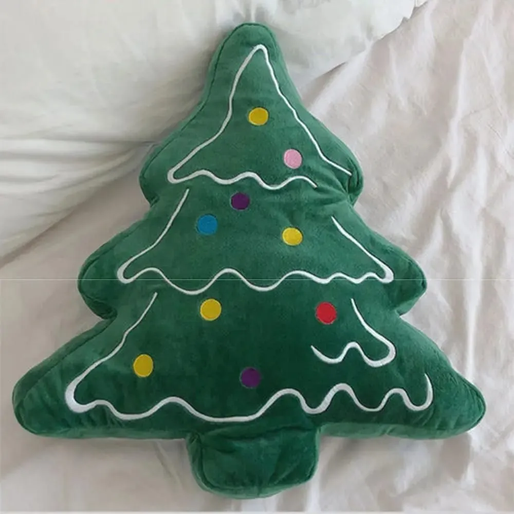 Soft Christmas Tree Sofa Cushion Comfortable 3D Shaped Christmas Tree Cartoon Doll Ornaments Merry Christmas Throw Pillows — image 4