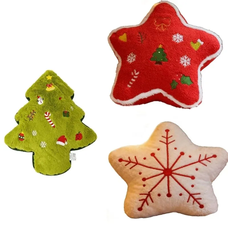 Plush Pillow Christmas Cushion for Bedroom and Sofa Decors Soft Stuffed Throw Pillow Holiday Decoration for Kids and Family — image 2