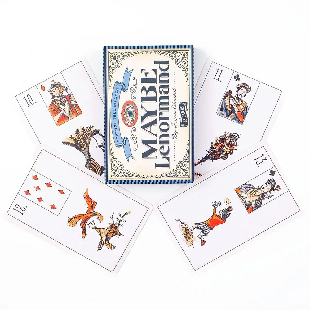 Może Lenormand 52 karty talii 9.7*6.3CM angielskie wizje dla początkujących wróżbiarstwo edycja deska pokładowa granie w gry