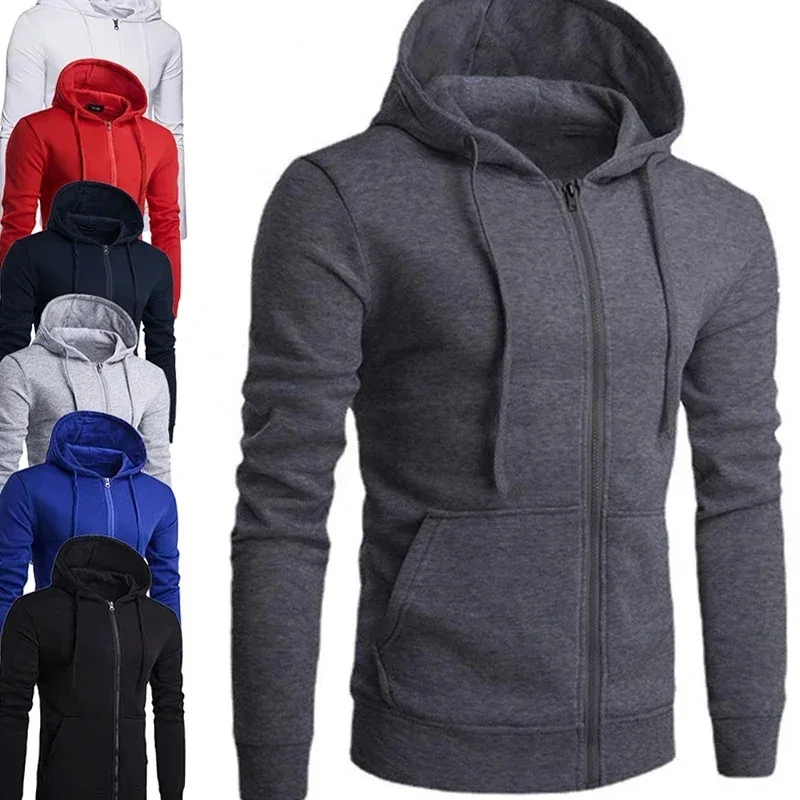Panlalaking Fashion Fleece Loose Casual Zipper Hoodie Angkop para sa Spring at Autumn Wear — image 6