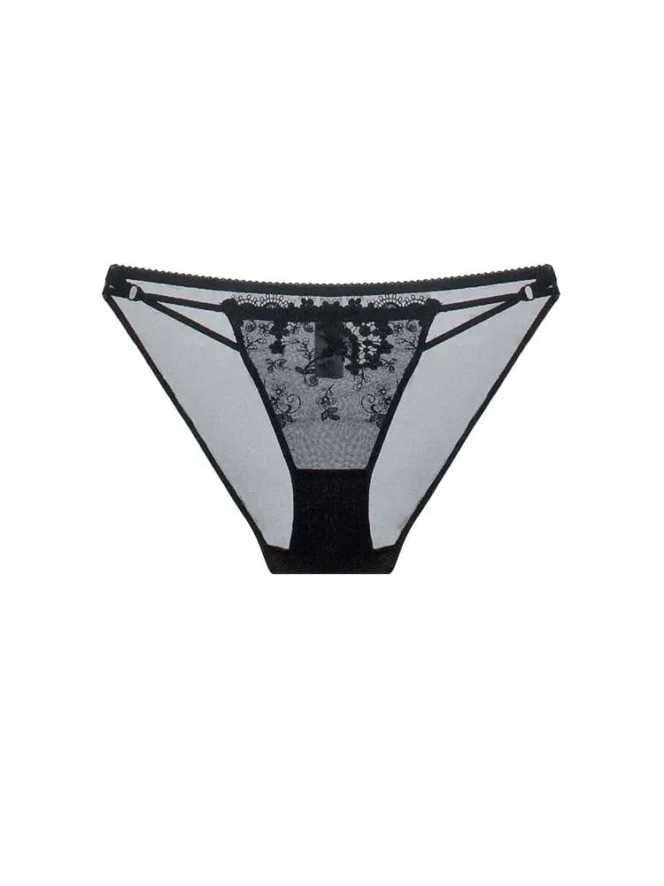 Light Luxury French Lace Underwire Cross Bra Set Bunny Ears Cup Light Luxury Lingerie Sexy Women Flash Sale — image 2