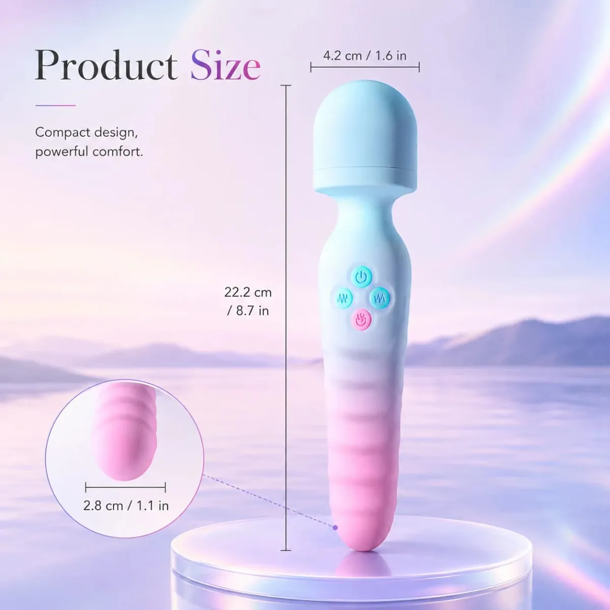 Heating AV Wand Vibrator for Women G-Spot Clit Stimulator Nipples Vagina Massager Magic Wand Female Masturbator Adult Sex Toys — image 6