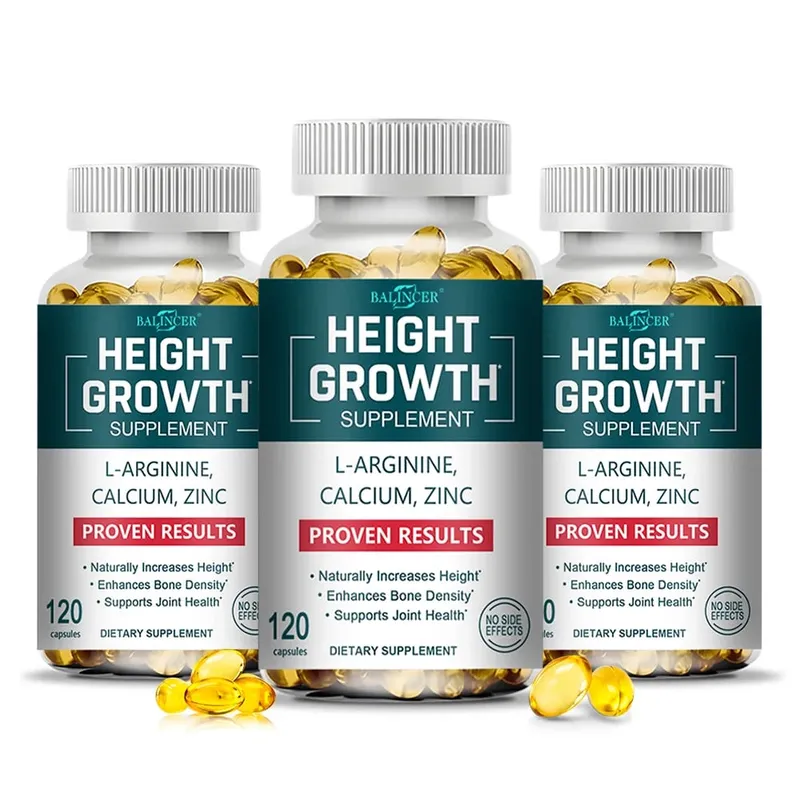 Height Growth Supplements Calcium Vitamin D3 Zinc Bone Strengthening Natural Height Increase for Children Teens Adults — image 8