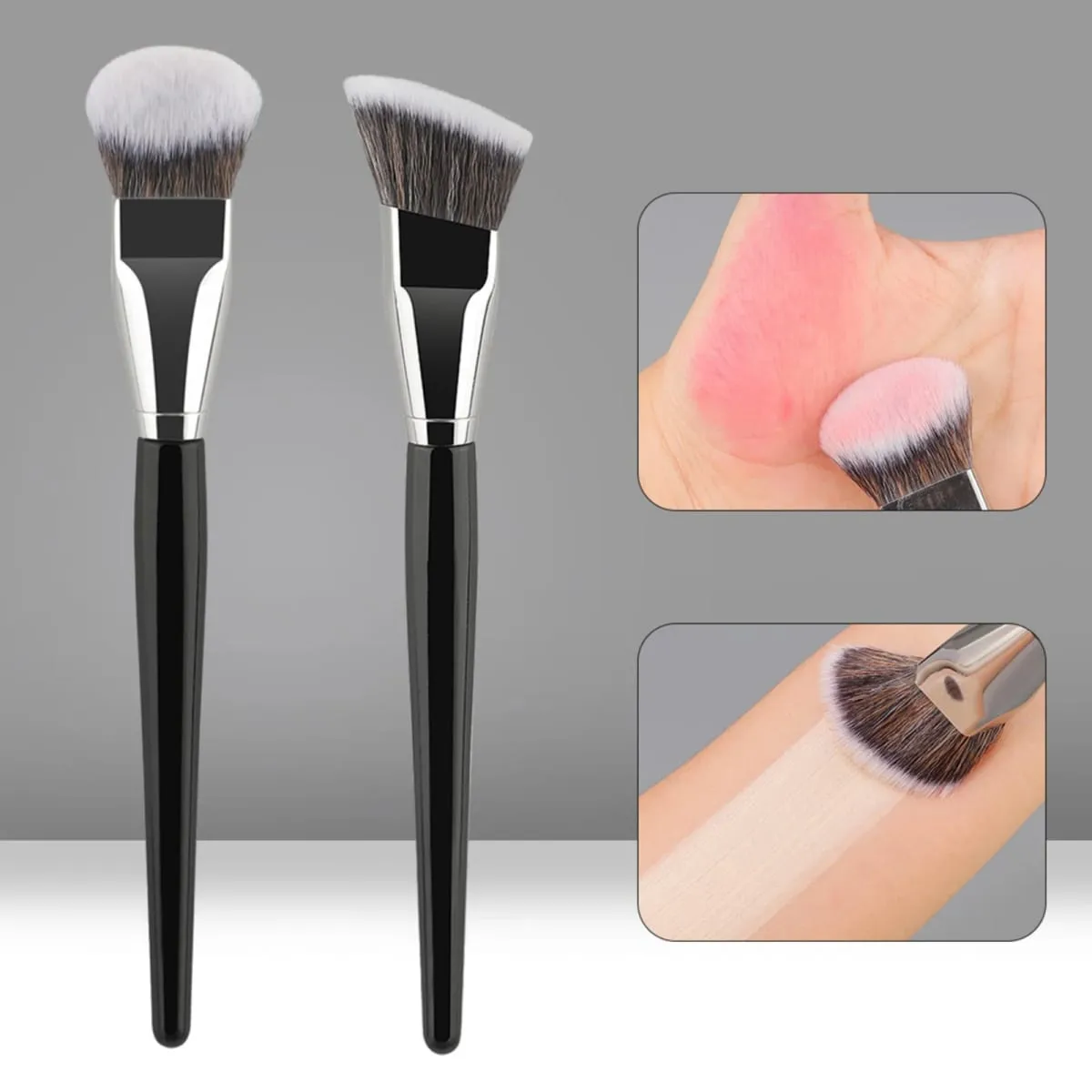 1/2pcs Soft Long Foundation Makeup Brush Suitable for Both Wet and Dry Use Delicate Makeup Tool — image 1