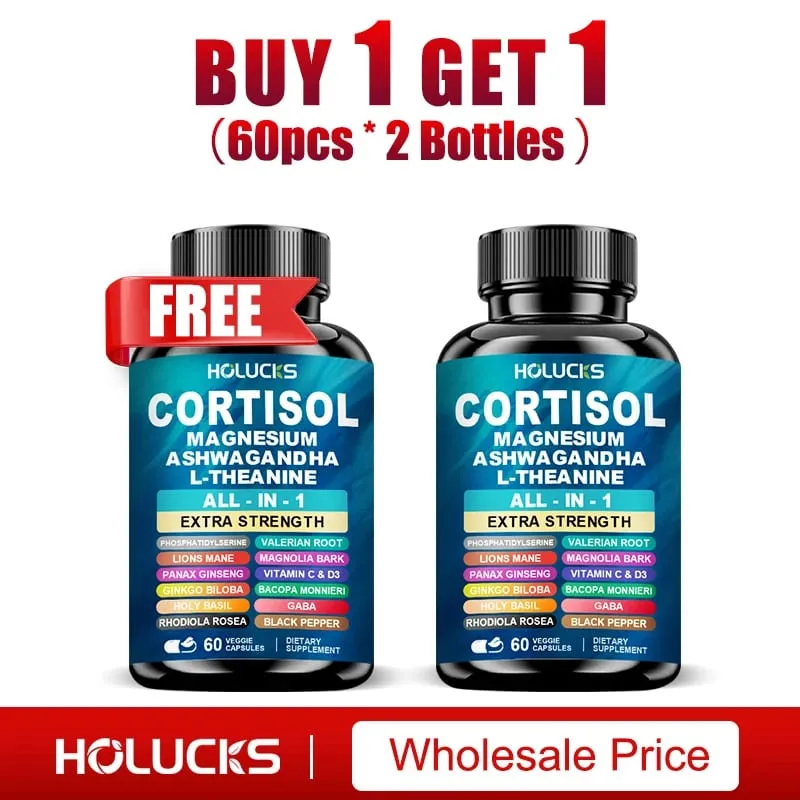 Koop er 1, krijg er 1 gratis! Premium Cortisol-capsules ondersteunen het evenwicht in hormonen, verminderen opvliegers en bevorderen een goede nachtrust. Niet-GMO