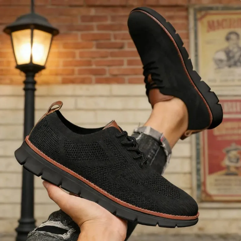 Outdoor Men Causal Sneakers Lightweight Breathable Mesh Soft Sold Walking Shoes Comfortable Shock-absorbing Trendy Shoes for Men — image 6