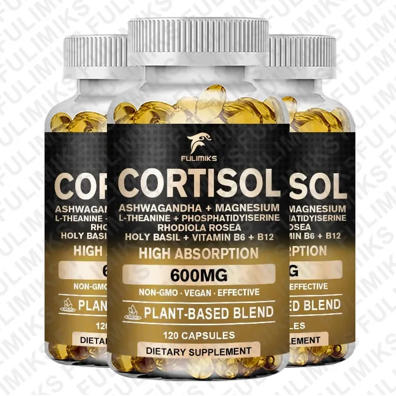 Cortisol Supplement Helig Basilika | Ashwagandha | Rhodiola | L-Theanine Växtbaserad hormonbalans - humörfokus & sömnstöd